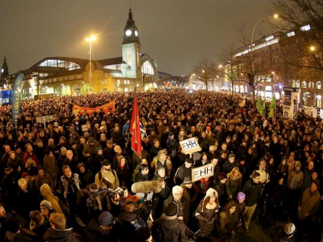 Anti-Pegida-Demo in Hamburg