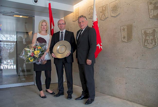 Abschied von Grégoire Dussex: Er tritt als Präsident des Grossen Rates ab.