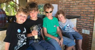 &laquo;Von links: Jaron, Mael, Levin und Anjo&raquo;