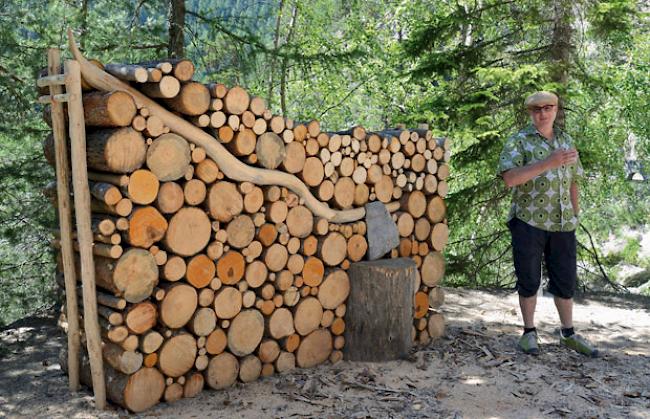 Das Kunstwerk von Leander Locher in der letzten LandArt Twingi.