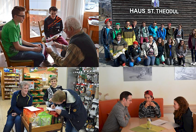 Impressionen aus der Projektarbeit der 2. OS Fiesch