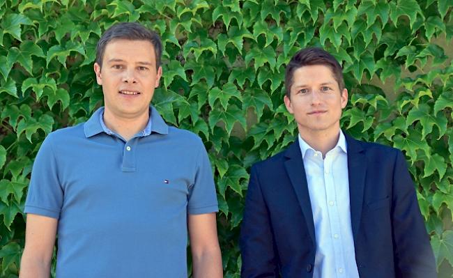 Achim Langegger und Samuel Wyer, Vertreter des Vorstandes der Visper Vereinskonferenz