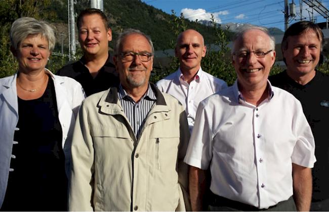 Von links: Carmen Lorenz-Roten (Vizepräsidentin Gemeinde Visp), Marc Wyssen (Verwaltungsratspräsident), Edi Luggen (Verwaltungsrat), Paul-André Vogel (Geschäftsleiter), Dominique Perruchoud (Verwaltungsrat) und Rolet Gruber (Verwaltungsrat).