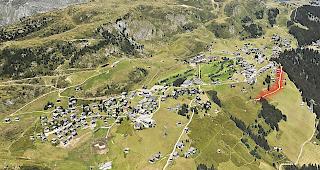 Die &laquo;Chummastrasse&raquo; (eingef&auml;rbt) muss wegen Erosion saniert werden.