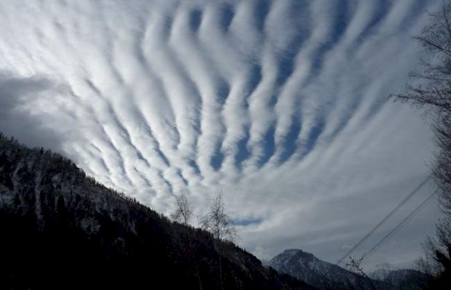 Ein Foto des Himmels über dem Glishorn, während der Windstürme vom 26. Januar 2014.