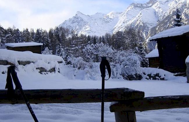 «Wintergruss aus Grächen.»