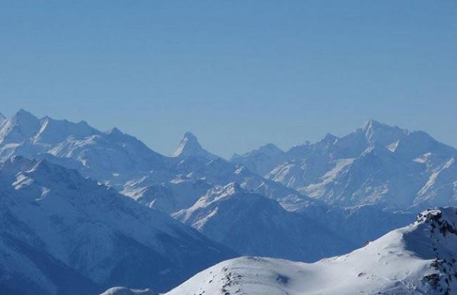 Aussichtspunkt Sidelhorn im Goms auf die schönsten Berge Weisshorn und Matterhorn