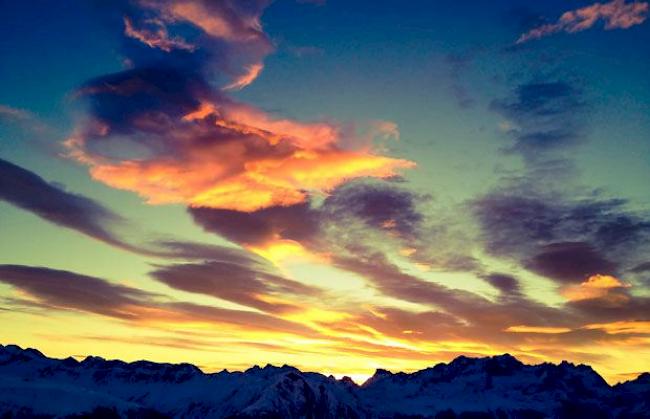 Fiescheralp an einem Wintermorgen