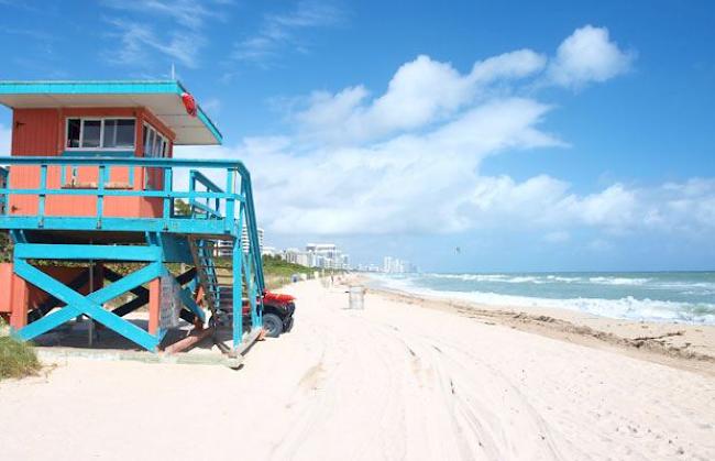 Am Strand von Miami