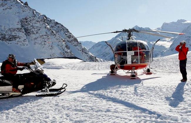 Ein Rettungshelikopter der Air Glaciers. (Archiv)