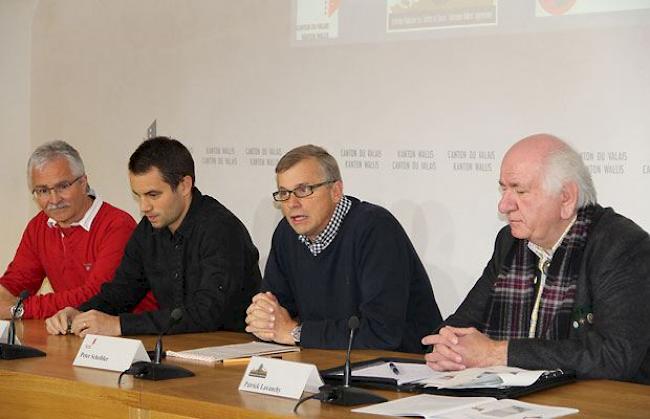 Von links: Yvon Crettenand, Emmanuel Revaz, Peter Scheibler und Patrick Lavanchy.