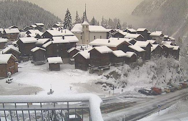 Das alte Dorf von Blatten bei Naters vom Hotel Blattnerhof aus