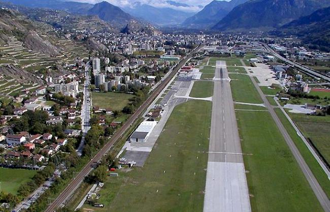 Flugpiste in Sitten.