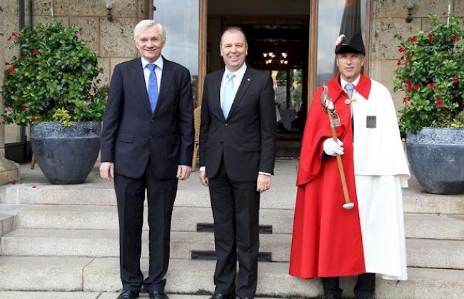 Der slowakische Botschafter in der Schweiz, S.E. Jan Foltin, und Regierungspräsident Maurice Tornay.