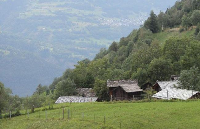 Maiensäss Niwärch oberhalb von Ausserberg (Symbolbild).