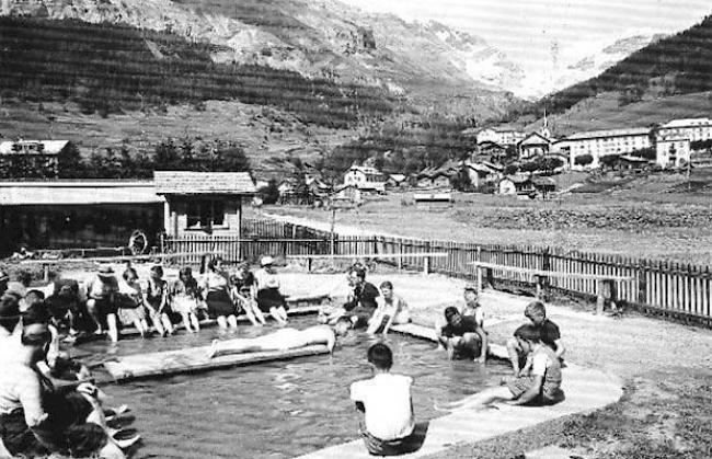 Rossgillu in Leukerbad. Dort wo heute das Burgerbad steht.