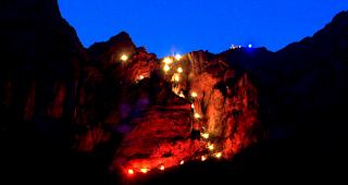 Der Himmel in Leukerbad gl&uuml;hte.