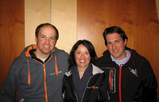 Das neue Präsidium und die neue Geschäftsführung der Belalp Hexe: (v.l.): Sebastian Truffer, OK-Präsident, Nadja Schmid, Geschäftsführerin, Wendelin Schwery OK-Vizepräsident