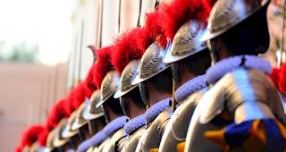 Schweizer Gardisten anl&auml;sslich der Vereidigung der Rekruten in Rom