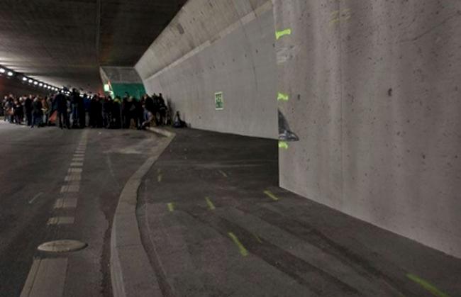 Ort des Unglücks im Gerundentunnel.