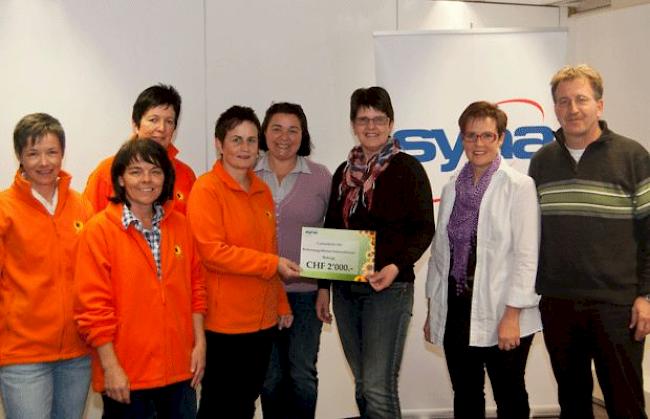Betreuungsdienst Sonnenblume: Anneliese Jossen, Astrid Amacker, Benita Heinzmann, Cornelia Allenbach (Einsatzleitung) Syna Gesundheitswesen: Gaby Salzgeber, Präsidentin; Albina Jordan, Vorstandmitglied Syna Oberwallis: Daniela Pollinger Regionalsekretärin, Johann Tscherrig Regionalverantwortliche