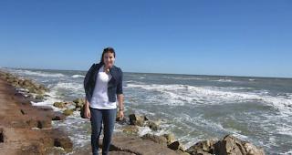 Vanessa Michlig auf Galveston Island