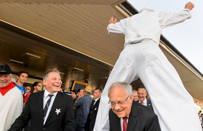 Staatsrat Jacques Melly und Bundesrat Johann Schneider-Ammann