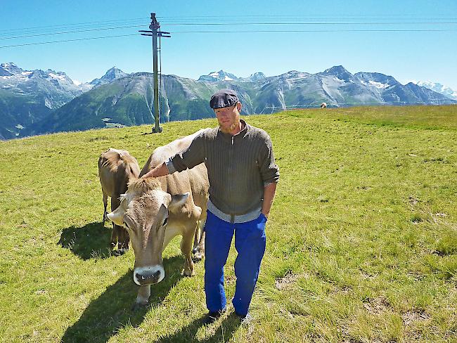 Alexander Reichhart aus dem deutschen Allgäu wurde vom Alpofon als Einsatzspringer auf die Alpe Lax vermittelt.