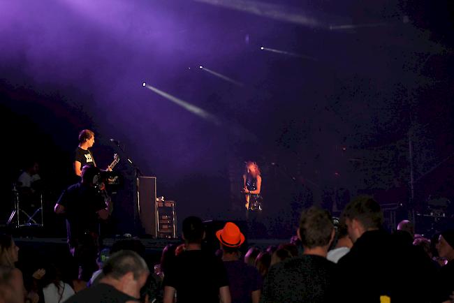 «The Subways» bei ihrem Auftritt am Open Air Gampel vom Donnerstag: Eine Wucht, dank einer äusserst sympathischen Truppe.