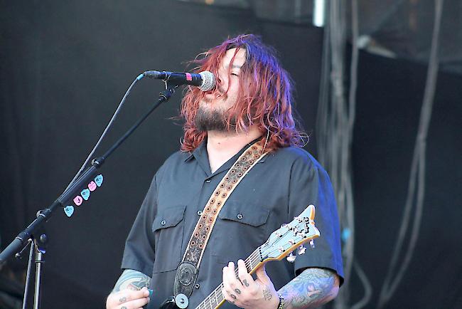 Shaun Morgan mit seiner Band Seether am Open Air Gampel: Auftritt am Freitag - volles Rohr, die Dämonen sind endgültig draussen.