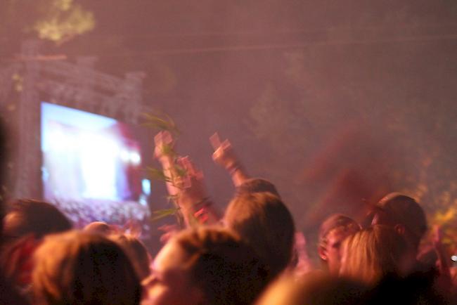 Fans am Freitagabend am Open Air Gampel beim Auftritt von «Awolnation»