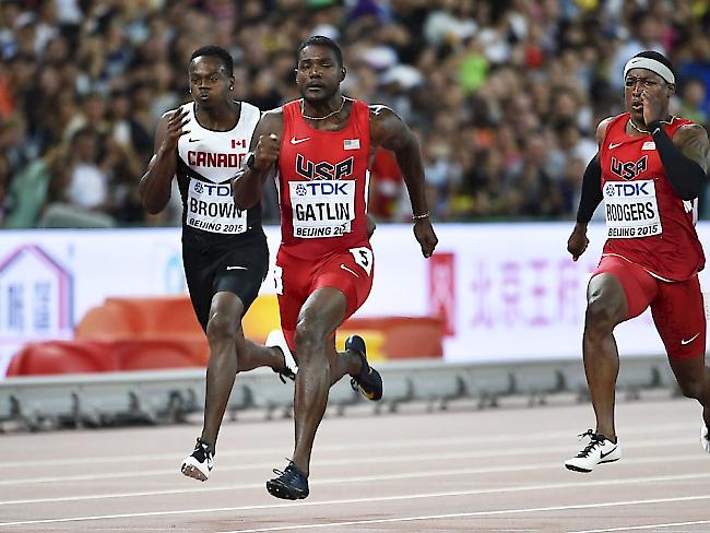 Justin Gatlin startet als Favorit in den Final über 100 m