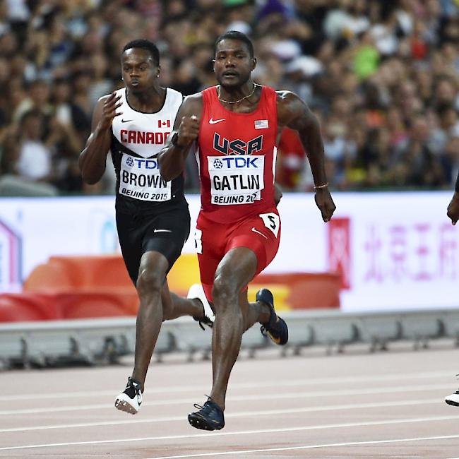 Justin Gatlin startet als Favorit in den Final über 100 m
