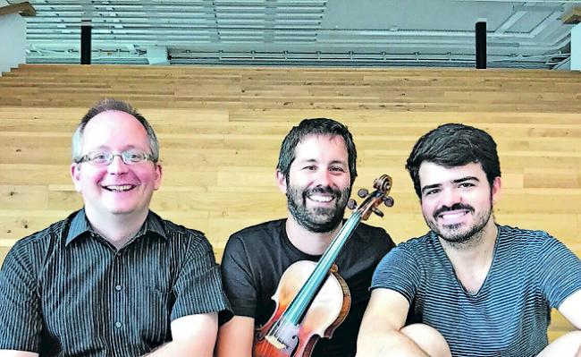 Bewährte Kräfte. Mathias Clausen, François Theis und Victor de Souza Soares sind am Sonntag in Unterbäch zu hören. 