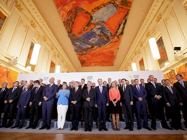 Gruppenfoto der Westbalkan-Konferenz am Donnerstag in Wien.