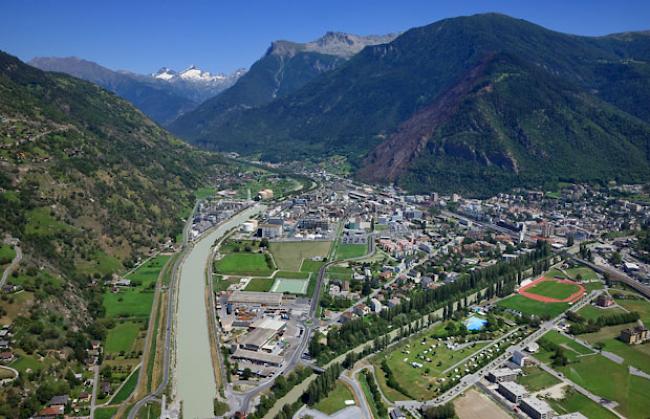 Blick auf die Lonza Visp.