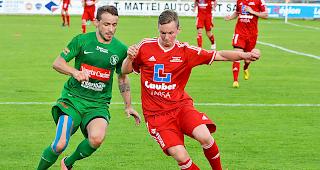 F&uuml;r den FC Oberwallis Naters (im Bild Dominique Feldner) z&auml;hlt nur ein Vollerfolg.