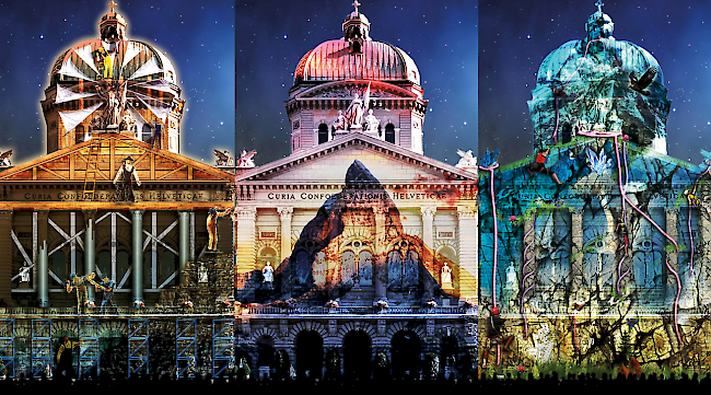 Das Matterhorn am Bundeshaus.