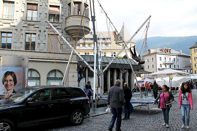 St. Gallus Markt im Städtchen Brig.