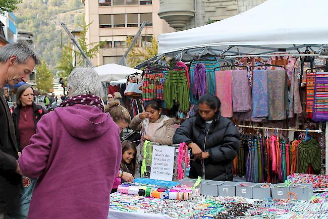 St. Gallus Markt im Städtchen Brig.