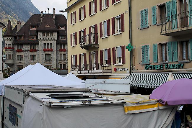 St. Gallus Markt im Städtchen Brig.