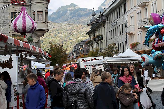 St. Gallus Markt im Städtchen Brig.