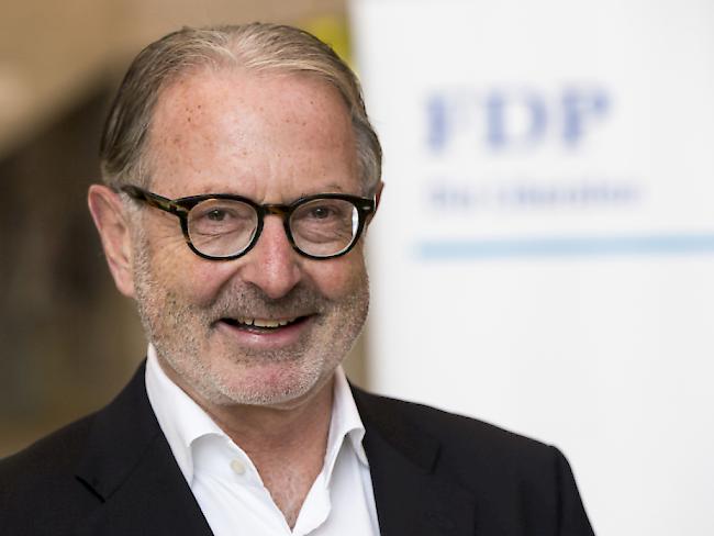 Überraschend für die Thurgauer FDP in den Nationalrat gewählt: Der 64-jährige Amriswiler Unternehmer Hermann Hess, hier während der Wahlfeier an der Kantonsschule in Frauenfeld