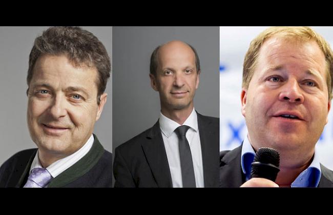 Die verbleibenden Kandidaten Jean-René Fournier, Beat Rieder und Pierre-Alain Grichting