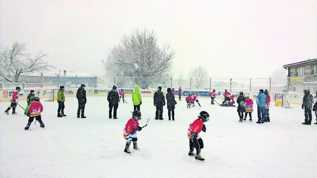 Das Eisfeld des EHC Raron kann übers Wochenende nicht genutzt werden. (Archiv)