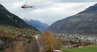 Das Feuer ist im Gebiet Lingwurm in Richtung &laquo;Grindji&raquo; ausgebrochen.