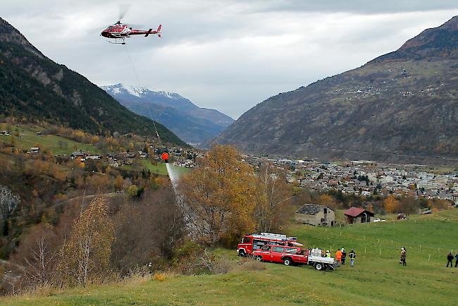 Das Feuer ist im Gebiet Lingwurm in Richtung «Grindji» ausgebrochen.