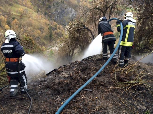 Das Feuer ist im Gebiet Lingwurm in Richtung «Grindji» ausgebrochen.