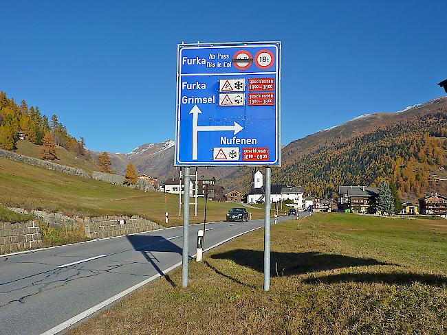 Die Alpenpässe Nufenen und Furka und Grimsel sind wieder gesperrt. 