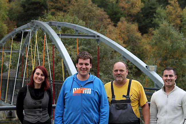 Stahleinbau GmbH: Manuela Tscherrig-Wenger, Nino Brunner, Christian Briggeler und Fernando Biaggi.